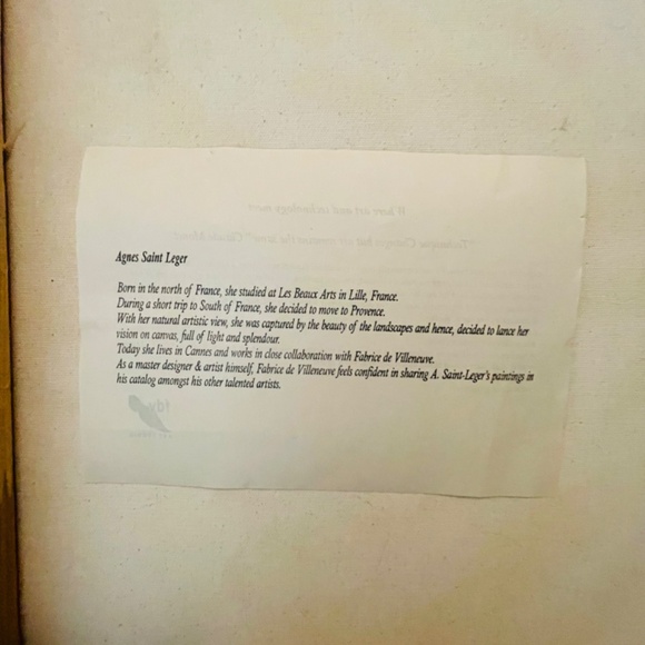 Vintage Signed Agnes Saint Leger Canvas Painting Framed - Picture 8 of 16